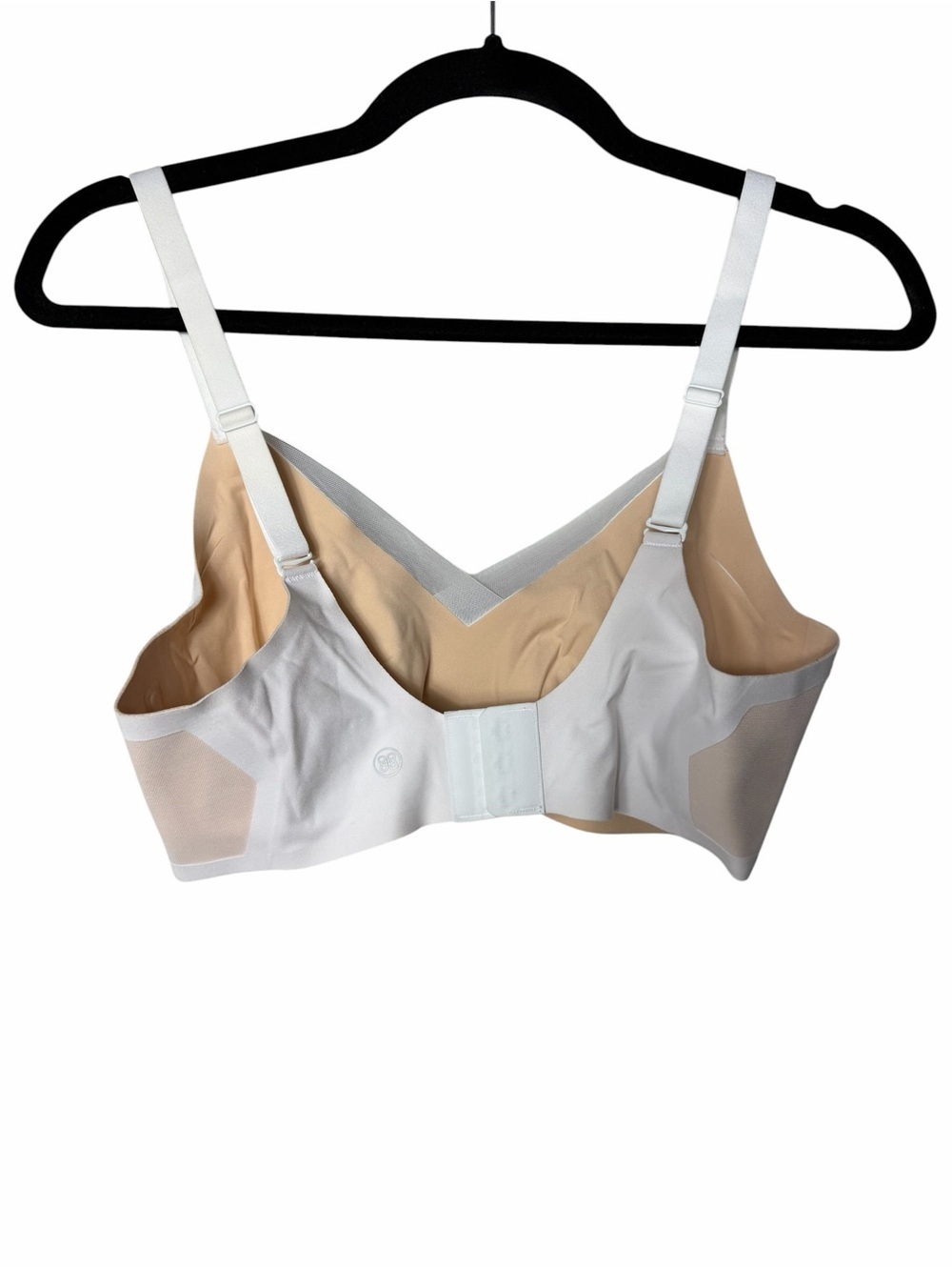 HoneyLove CrossOver Wireless Stretch Mesh Bra White Medium *No Pads* - Picture 2 of 3